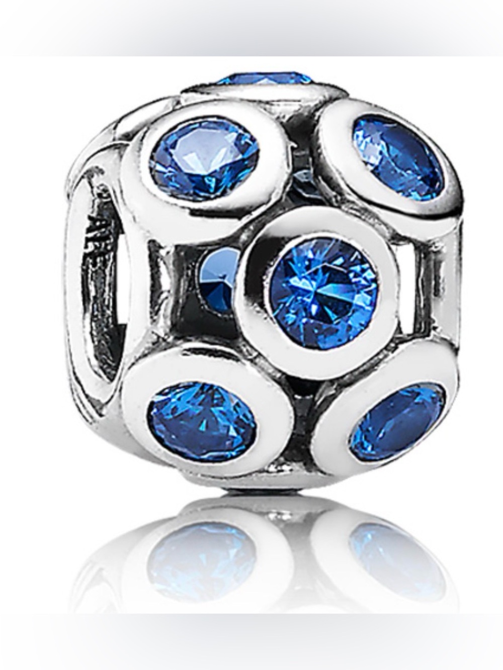 Authentic Pandora Retired Whimsical Lights Blue Crystal 925 Ale Charm